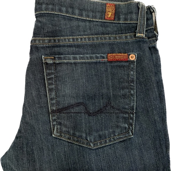 Women’s 7 For All Mankind Denim Jeans,Roxanne,Straight Size 29,Ins.29, NWOT - Picture 1 of 5